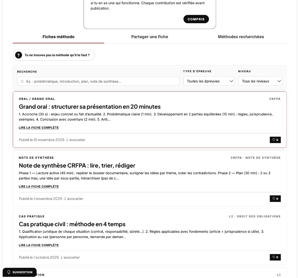 Aperçu de la page Méthodologie